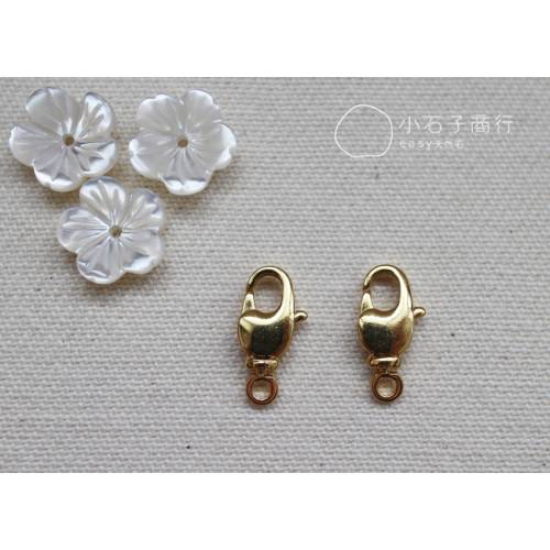 電鍍配件 - 銅扣頭 15mm底圈可旋轉 (金色) (12入)