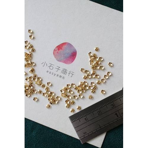 電鍍配件 - 花蓋3mm(金色) (20入)