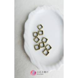 金屬配件-雙孔銅框-正方8x8mm(120入)