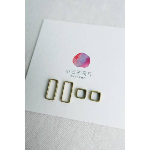 金屬配件-雙孔銅框-正方8x8mm(120入)