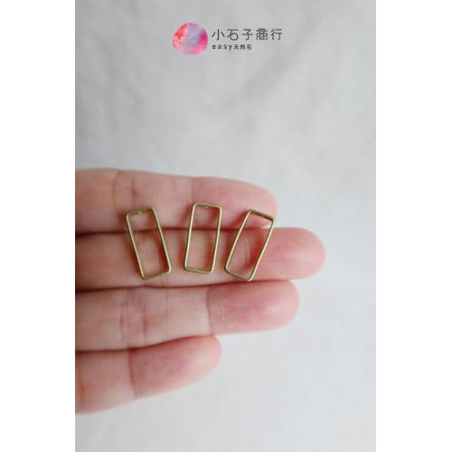 金屬配件-雙孔銅框-長方17x7.5mm(25入)