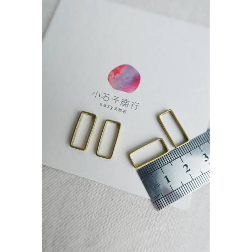 金屬配件-雙孔銅框-長方17x7.5mm(25入)