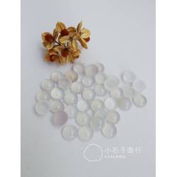 白瑪瑙-圓形戒面 8x8x4mm(AA) (1入)