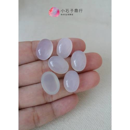 白瑪瑙-橢圓形戒面 12x16x6mm(AA) (1入)