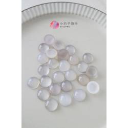 白瑪瑙-圓形戒面 12x12x5.5-6mm(AA) (1入)