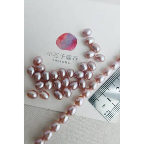 淡水珍珠-米粒(粉)約5.5x7mm(A) (15入)