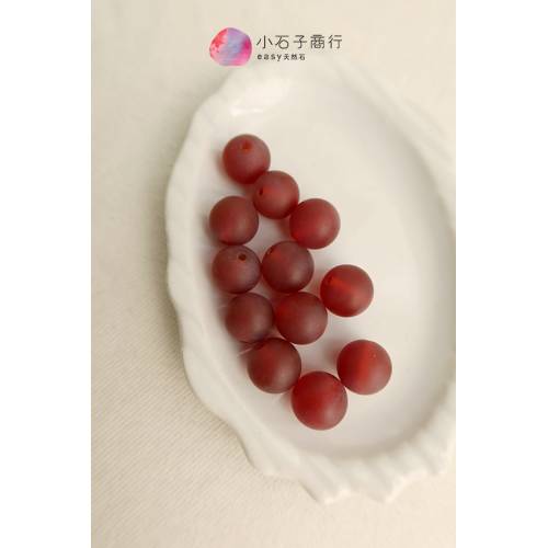 紅瑪瑙-12mm 圓珠(磨砂) (1入)