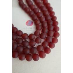 紅瑪瑙-12mm 圓珠(磨砂) (12入)