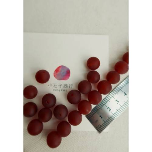 紅瑪瑙-12mm 圓珠(磨砂) (1入)