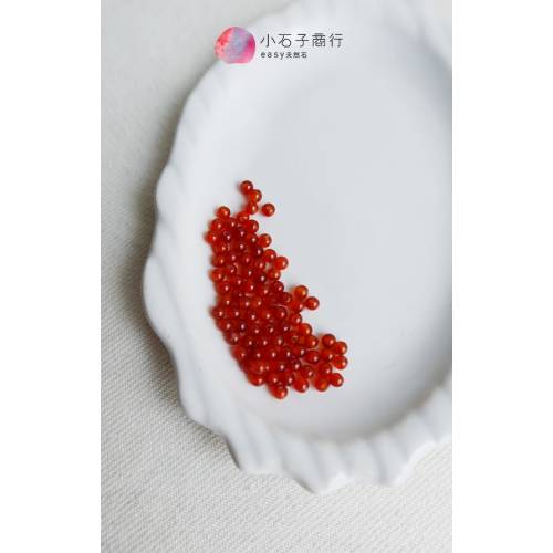 紅瑪瑙-3mm 圓珠 (60入)