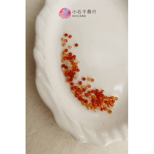 紅瑪瑙(混色)-2mm圓珠 (90入)