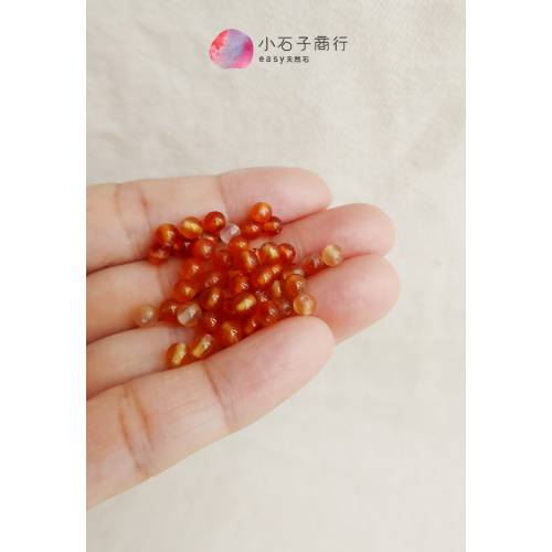 紅瑪瑙(混色)-4mm圓珠 (40入)