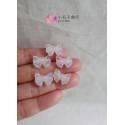 白瑪瑙-蝴蝶結12x15mm"橫洞" (10入)