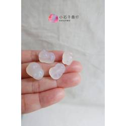 白瑪瑙-貓咪12x16mm"直洞" (10入)