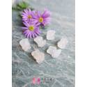 白瑪瑙-蝴蝶結QQ熊 10x14mm (1入)