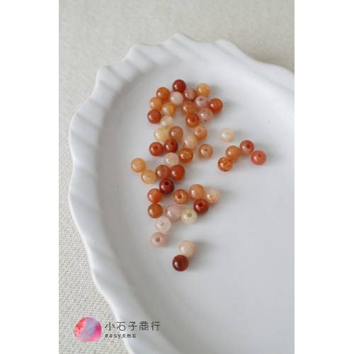 老黃玉-4mm 圓珠 (40入)
