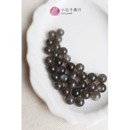 灰色月光石-6~6.5mm(A) 圓珠 (1入)