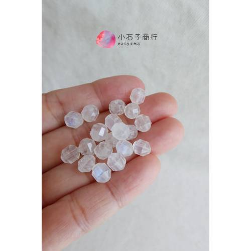 月光石-立體六邊切角6x7mm(AA) (12入)