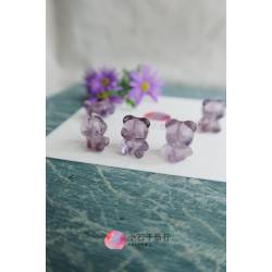 紫水晶-QQ熊 約11x16mm (1入)