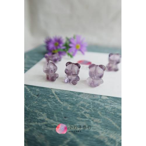 紫水晶-QQ熊 約11x16mm (1入)