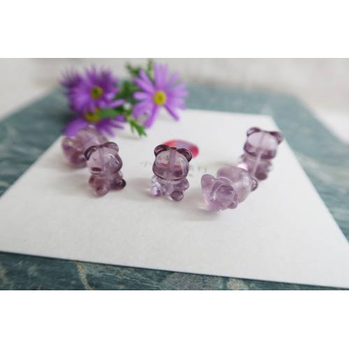 紫水晶-QQ熊 約11x16mm (1入)