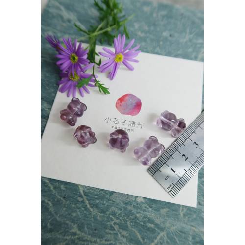 紫水晶-QQ熊 約11x16mm (1入)