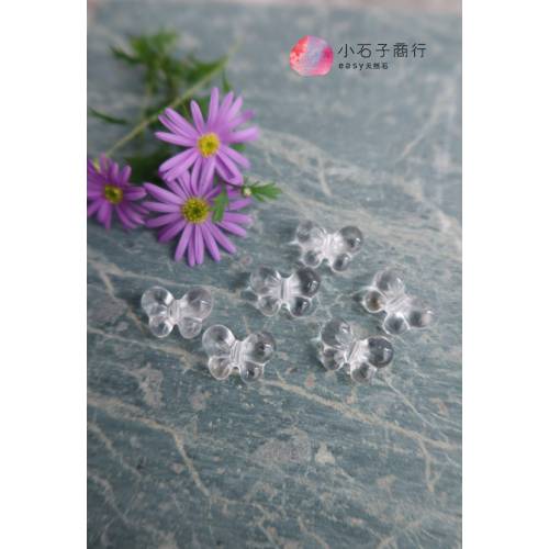 白水晶-蝴蝶 約12x17mm (1入)