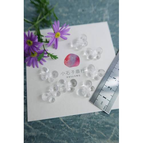 白水晶-蝴蝶 約12x17mm (1入)