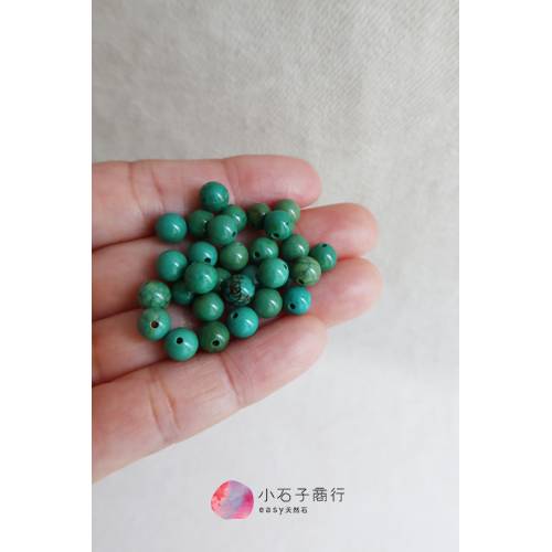 新疆綠松石-6mm 圓珠(1入)